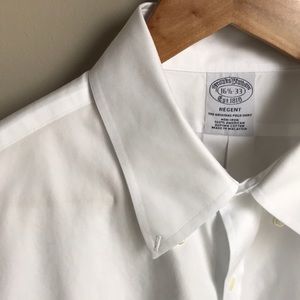 Brooks Brothers, Regents 16 1/2 - 33, White, Shirt